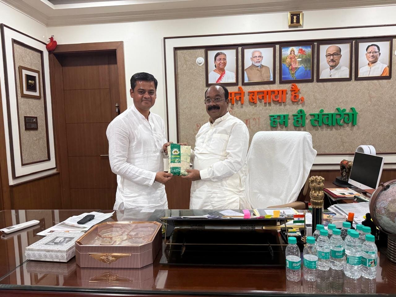 गौरेला-पेण्ड्रा-मरवाही के जैविक विष्णुभोग चावल की खुशबू पहुंची राजधानी रायपुर