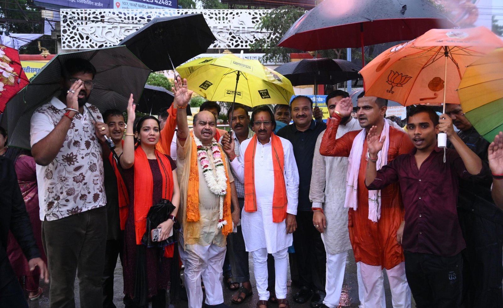 भारी बारिश भी नहीं रोक सकी नशामुक्त भारत की पदयात्रा
