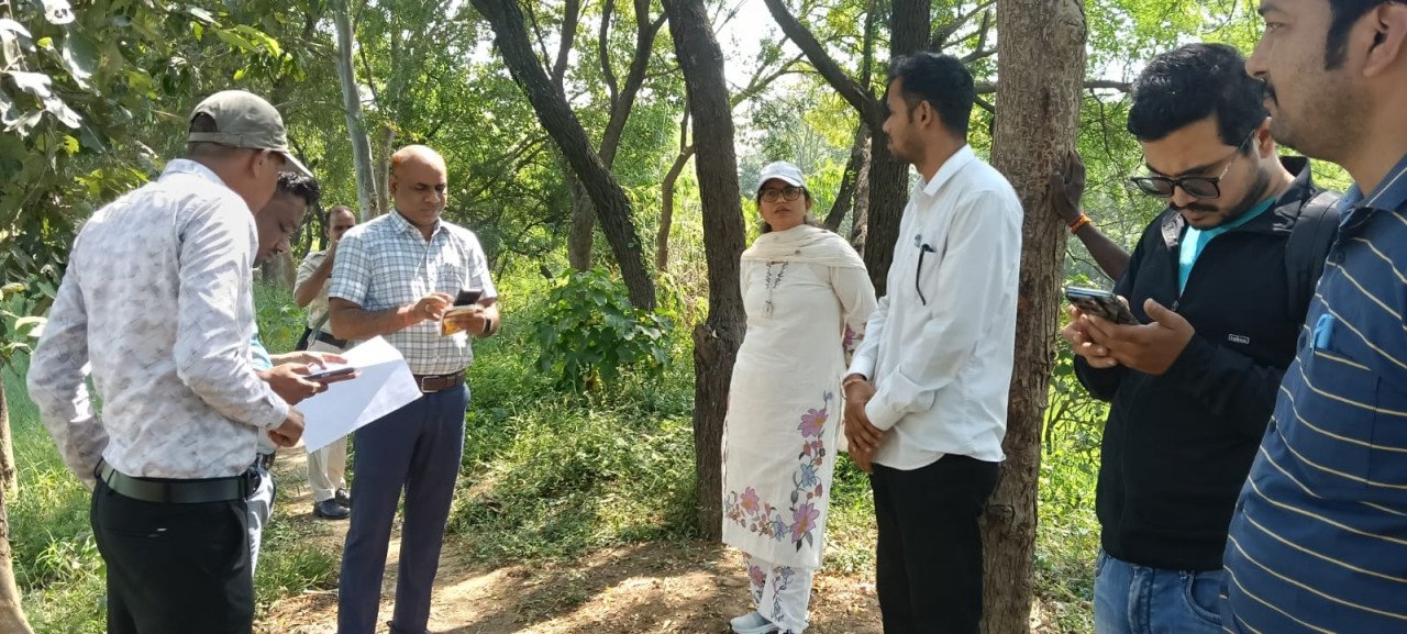 ग्राम केरीबंधा के अंदरूनी खेतों में पहुंचकर कलेक्टर श्रीमती जयश्री जैन ने पीवी ऐप सर्वे कार्यो का किया औचक निरीक्षण